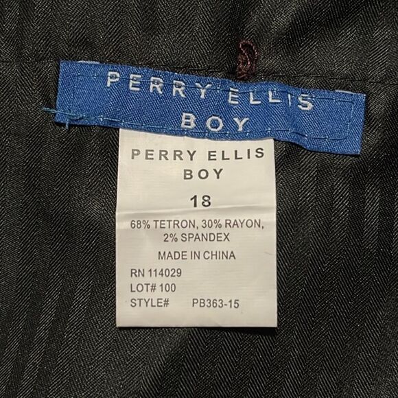 Perry Ellis Boys Solid 4-Pcs Suit Set - Picture 16 of 16